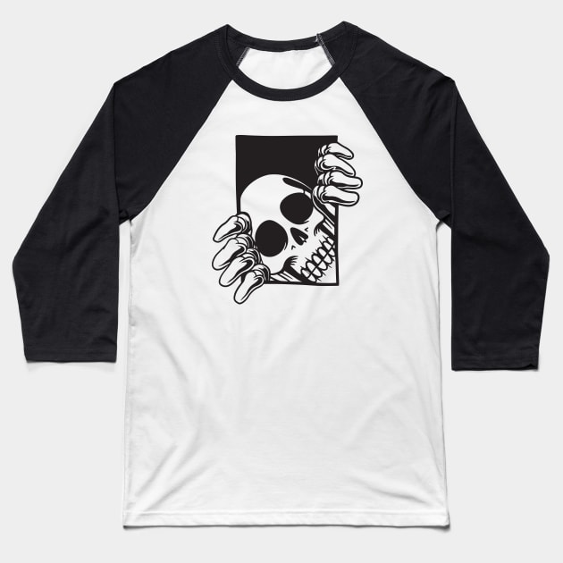 Suprise Skeleton Baseball T-Shirt by KingMaster